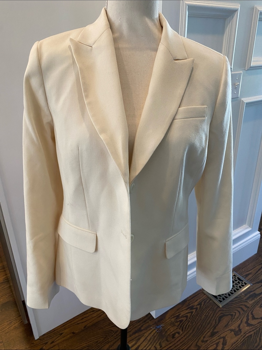 Pendleton Cream Tailored Single-Breasted Blazer